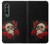 S3753 ダークゴシックゴススカルローズ Dark Gothic Goth Skull Roses Samsung Galaxy Z Fold 3 5G バックケース、フリップケース・カバー