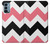 S1849 ピンクブラックシェブロンジグザグ Pink Black Chevron Zigzag OnePlus Nord N200 5G バックケース、フリップケース・カバー