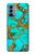S2688 アクアターコイズ宝石グラフィックプリント Aqua Copper Turquoise Gemstone Graphic Printed OnePlus Nord N200 5G バックケース、フリップケース・カバー