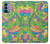 S3273 フラワーラインアートパターン Flower Line Art Pattern OnePlus Nord N200 5G バックケース、フリップケース・カバー