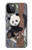 S3793 かわいい赤ちゃん雪パンダのペイント Cute Baby Panda Snow Painting iPhone 12, iPhone 12 Pro バックケース、フリップケース・カバー