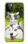 S3795 不機嫌子猫遊び心シベリアンハスキー犬ペイント Grumpy Kitten Cat Playful Siberian Husky Dog Paint iPhone 12, iPhone 12 Pro バックケース、フリップケース・カバー