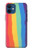 S3799 かわいい縦水彩レインボー Cute Vertical Watercolor Rainbow iPhone 12 mini バックケース、フリップケース・カバー