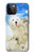 S3794 北極シロクマはシールに恋するペイント Arctic Polar Bear in Love with Seal Paint iPhone 12 Pro Max バックケース、フリップケース・カバー