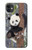 S3793 かわいい赤ちゃん雪パンダのペイント Cute Baby Panda Snow Painting iPhone 11 バックケース、フリップケース・カバー