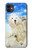 S3794 北極シロクマはシールに恋するペイント Arctic Polar Bear in Love with Seal Paint iPhone 11 バックケース、フリップケース・カバー