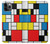S3814 ピエトモンドリアン線画作曲 Piet Mondrian Line Art Composition iPhone 11 Pro バックケース、フリップケース・カバー
