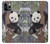 S3793 かわいい赤ちゃん雪パンダのペイント Cute Baby Panda Snow Painting iPhone 11 Pro Max バックケース、フリップケース・カバー