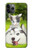 S3795 不機嫌子猫遊び心シベリアンハスキー犬ペイント Grumpy Kitten Cat Playful Siberian Husky Dog Paint iPhone 11 Pro Max バックケース、フリップケース・カバー