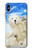 S3794 北極シロクマはシールに恋するペイント Arctic Polar Bear in Love with Seal Paint iPhone XS Max バックケース、フリップケース・カバー