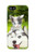 S3795 不機嫌子猫遊び心シベリアンハスキー犬ペイント Grumpy Kitten Cat Playful Siberian Husky Dog Paint iPhone 5 5S SE バックケース、フリップケース・カバー
