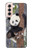 S3793 かわいい赤ちゃん雪パンダのペイント Cute Baby Panda Snow Painting Samsung Galaxy S21 5G バックケース、フリップケース・カバー