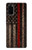S3804 消防士メタルレッドラインフラググラフィック Fire Fighter Metal Red Line Flag Graphic Samsung Galaxy S20 バックケース、フリップケース・カバー
