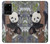 S3793 かわいい赤ちゃん雪パンダのペイント Cute Baby Panda Snow Painting Samsung Galaxy S20 Plus, Galaxy S20+ バックケース、フリップケース・カバー