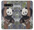 S3793 かわいい赤ちゃん雪パンダのペイント Cute Baby Panda Snow Painting Samsung Galaxy S10 Plus バックケース、フリップケース・カバー