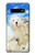 S3794 北極シロクマはシールに恋するペイント Arctic Polar Bear in Love with Seal Paint Samsung Galaxy S10 Plus バックケース、フリップケース・カバー