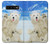 S3794 北極シロクマはシールに恋するペイント Arctic Polar Bear in Love with Seal Paint Samsung Galaxy S10 Plus バックケース、フリップケース・カバー