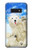 S3794 北極シロクマはシールに恋するペイント Arctic Polar Bear in Love with Seal Paint Samsung Galaxy S10e バックケース、フリップケース・カバー