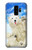 S3794 北極シロクマはシールに恋するペイント Arctic Polar Bear in Love with Seal Paint Samsung Galaxy S9 バックケース、フリップケース・カバー
