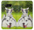 S3795 不機嫌子猫遊び心シベリアンハスキー犬ペイント Grumpy Kitten Cat Playful Siberian Husky Dog Paint Samsung Galaxy S8 Plus バックケース、フリップケース・カバー