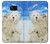 S3794 北極シロクマはシールに恋するペイント Arctic Polar Bear in Love with Seal Paint Samsung Galaxy S7 バックケース、フリップケース・カバー