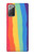 S3799 かわいい縦水彩レインボー Cute Vertical Watercolor Rainbow Samsung Galaxy Note 20 バックケース、フリップケース・カバー