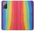 S3799 かわいい縦水彩レインボー Cute Vertical Watercolor Rainbow Samsung Galaxy Note 20 バックケース、フリップケース・カバー