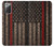 S3804 消防士メタルレッドラインフラググラフィック Fire Fighter Metal Red Line Flag Graphic Samsung Galaxy Note 20 バックケース、フリップケース・カバー