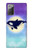 S3807 キラーホエールオルカ月パステルファンタジー Killer Whale Orca Moon Pastel Fantasy Samsung Galaxy Note 20 バックケース、フリップケース・カバー