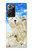 S3794 北極シロクマはシールに恋するペイント Arctic Polar Bear in Love with Seal Paint Samsung Galaxy Note 20 Ultra, Ultra 5G バックケース、フリップケース・カバー