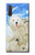 S3794 北極シロクマはシールに恋するペイント Arctic Polar Bear in Love with Seal Paint Samsung Galaxy Note 10 バックケース、フリップケース・カバー