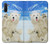 S3794 北極シロクマはシールに恋するペイント Arctic Polar Bear in Love with Seal Paint Samsung Galaxy Note 10 バックケース、フリップケース・カバー