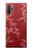 S3817 赤い花の桜のパターン Red Floral Cherry blossom Pattern Samsung Galaxy Note 10 Plus バックケース、フリップケース・カバー