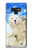 S3794 北極シロクマはシールに恋するペイント Arctic Polar Bear in Love with Seal Paint Note 9 Samsung Galaxy Note9 バックケース、フリップケース・カバー