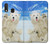 S3794 北極シロクマはシールに恋するペイント Arctic Polar Bear in Love with Seal Paint Samsung Galaxy A20e バックケース、フリップケース・カバー