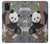S3793 かわいい赤ちゃん雪パンダのペイント Cute Baby Panda Snow Painting Samsung Galaxy A21s バックケース、フリップケース・カバー