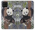 S3793 かわいい赤ちゃん雪パンダのペイント Cute Baby Panda Snow Painting Samsung Galaxy A22 4G バックケース、フリップケース・カバー