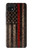 S3804 消防士メタルレッドラインフラググラフィック Fire Fighter Metal Red Line Flag Graphic Samsung Galaxy A22 5G バックケース、フリップケース・カバー