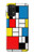 S3814 ピエトモンドリアン線画作曲 Piet Mondrian Line Art Composition Samsung Galaxy A32 5G バックケース、フリップケース・カバー