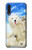 S3794 北極シロクマはシールに恋するペイント Arctic Polar Bear in Love with Seal Paint Samsung Galaxy A50 バックケース、フリップケース・カバー