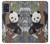 S3793 かわいい赤ちゃん雪パンダのペイント Cute Baby Panda Snow Painting Samsung Galaxy A51 5G バックケース、フリップケース・カバー