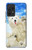 S3794 北極シロクマはシールに恋するペイント Arctic Polar Bear in Love with Seal Paint Samsung Galaxy A52, Galaxy A52 5G バックケース、フリップケース・カバー