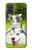 S3795 不機嫌子猫遊び心シベリアンハスキー犬ペイント Grumpy Kitten Cat Playful Siberian Husky Dog Paint Samsung Galaxy A71 5G バックケース、フリップケース・カバー