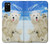 S3794 北極シロクマはシールに恋するペイント Arctic Polar Bear in Love with Seal Paint Samsung Galaxy A02s, Galaxy M02s バックケース、フリップケース・カバー
