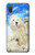 S3794 北極シロクマはシールに恋するペイント Arctic Polar Bear in Love with Seal Paint Samsung Galaxy A04, Galaxy A02, M02 バックケース、フリップケース・カバー