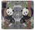 S3793 かわいい赤ちゃん雪パンダのペイント Cute Baby Panda Snow Painting Samsung Galaxy A51 バックケース、フリップケース・カバー