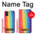 S3799 かわいい縦水彩レインボー Cute Vertical Watercolor Rainbow Samsung Galaxy A51 バックケース、フリップケース・カバー