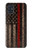 S3804 消防士メタルレッドラインフラググラフィック Fire Fighter Metal Red Line Flag Graphic Samsung Galaxy A51 バックケース、フリップケース・カバー