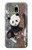 S3793 かわいい赤ちゃん雪パンダのペイント Cute Baby Panda Snow Painting Samsung Galaxy J3 (2018), J3 Star, J3 V 3rd Gen, J3 Orbit, J3 Achieve, Express Prime 3, Amp Prime 3 バックケース、フリップケース・カバー
