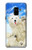 S3794 北極シロクマはシールに恋するペイント Arctic Polar Bear in Love with Seal Paint Samsung Galaxy A8 (2018) バックケース、フリップケース・カバー